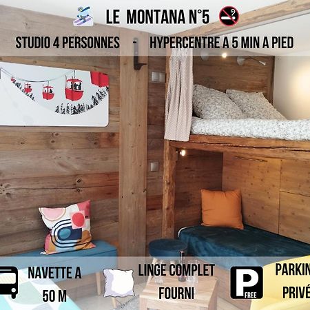 Le Montana - Studio Rue Du Centre - Cosy Et Montagnard - Navette เลส์เฌต์ ภายนอก รูปภาพ